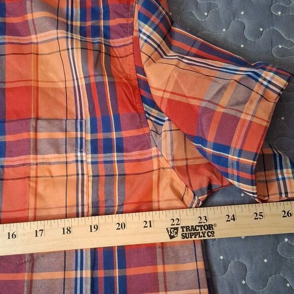 TRUE ROCK Red and Blue Casual Button Down Shirt Size XXL NWT - Picture 6 of 7